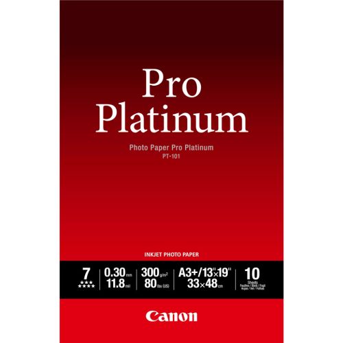 Canon PT-101 Photo Paper Pro Platinum A3+, 300g vastag, lágy fényességű fotópapír (10 lap/doboz)