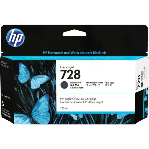 HP No. 728 Matt fekete tintapatron (130ml) 3WX25A