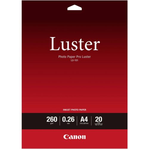 Canon LU-101 Photo Paper Pro Luster A4-es, 260g vastag, selyemfényű fotópapír (20 lap/doboz)