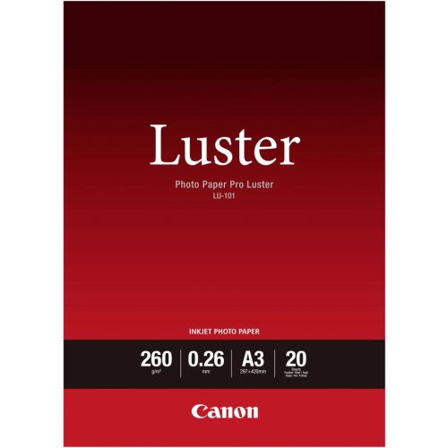 Canon LU-101 Photo Paper Pro Luster A3-as, 260g vastag, selyemfényű fotópapír (20 lap/doboz)