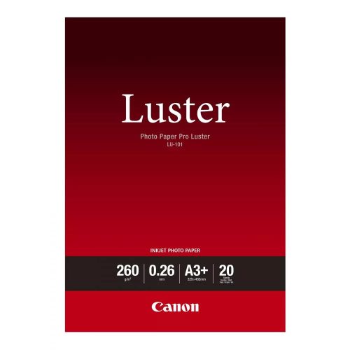 Canon LU-101 Photo Paper Pro Luster A3+, 260g vastag, selyemfényű fotópapír (20 lap/doboz)