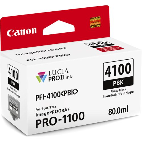 Canon PFI-4100 Photo Black, fotófekete tintapatron PRO-1100-as nyomtatóhoz 80 ml