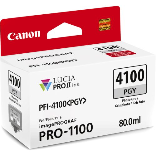 Canon PFI-4100 Photo Grey, fotószürke tintapatron PRO-1100-as nyomtatóhoz 80 ml