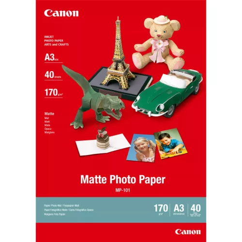 Canon MP-101 Matte Photo Paper A3-as, 170g vastag, matt fotópapír (40 lap/doboz)