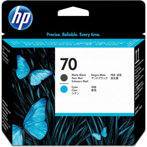 HP No. 70 Nyomtatófej, Printhead - Matte Black and Cyan (C9404A)