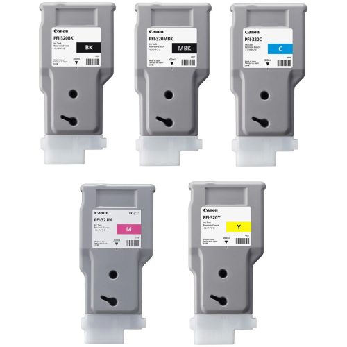 Canon PFI-321+320 Tintapatron szett (MBK, BK, C, M, Y) 5x300ml