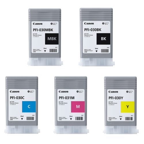 Canon PFI-030/031 Tintapatron szett (MBK, BK, C, M, Y) 5x55ml