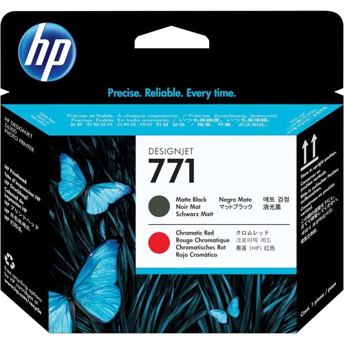 HP No. 771 Matte Black and Chromatic Red Printhead CE017A