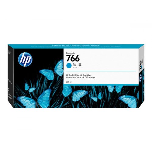 HP No. 766 Cyan Ink Cartridge (300 ml) P2V89A